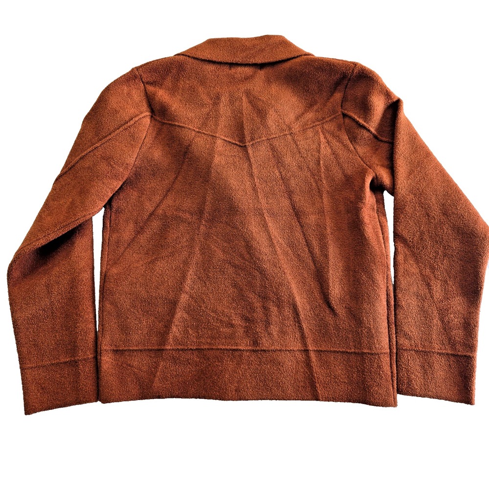 Magaschoni Size Small Soft Double Breasted Jacket‎ Rust Color Casual Elegant NEW - Picture 5 of 7